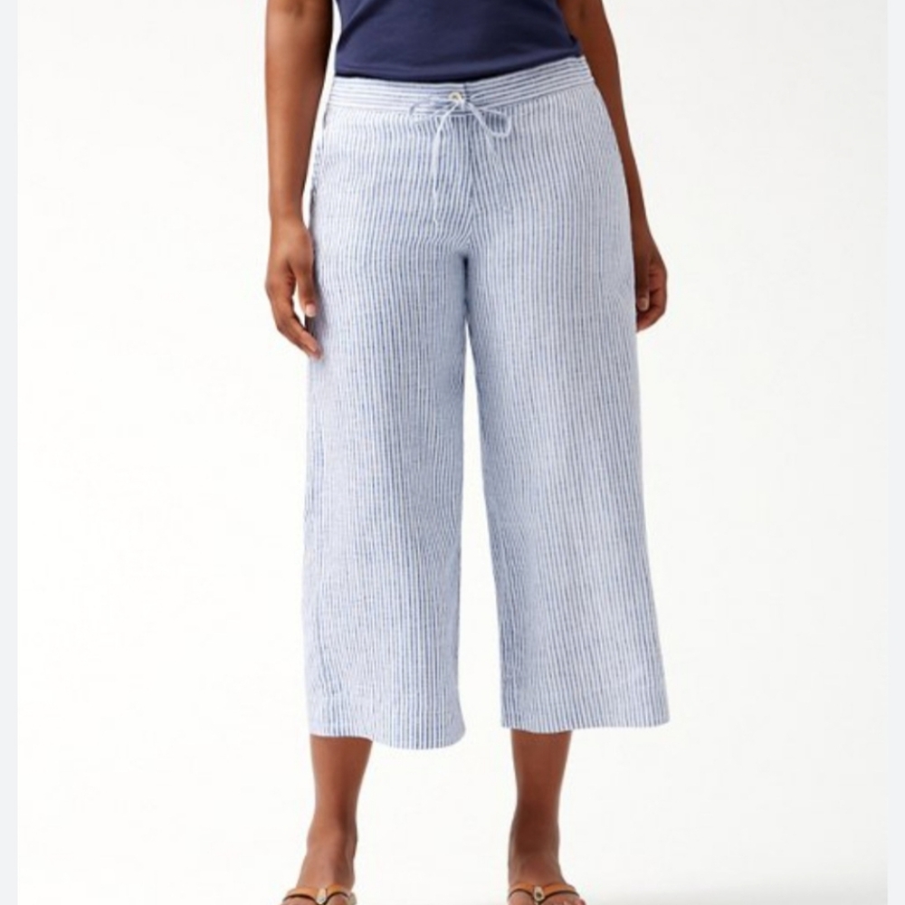 Tommy Bahama Crystaline Waters Culotte, size XL, color-Monaco Blue
